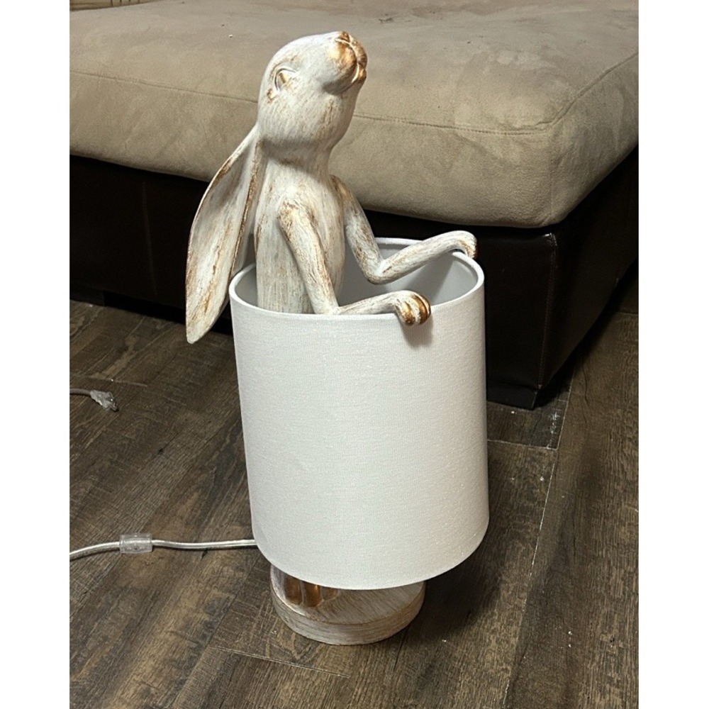 Whimsical Beatrix Bunny Rabbit Accent Table Lamp